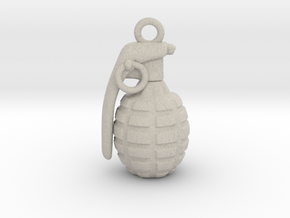 The Grenade Pendant in Natural Sandstone