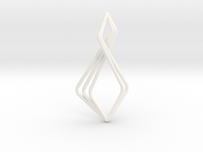 N-Line No.6 Pendant. Natural Chic in White Processed Versatile Plastic