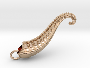 Tentacle Pendant iteration 2 in 14k Rose Gold Plated Brass