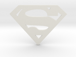 Superman Logo Cardholder (Customizable) in White Natural Versatile Plastic