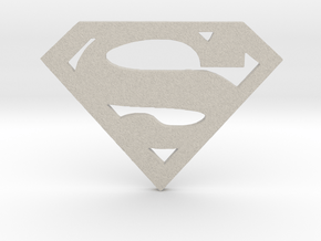 Superman Logo Cardholder (Customizable) in Natural Sandstone