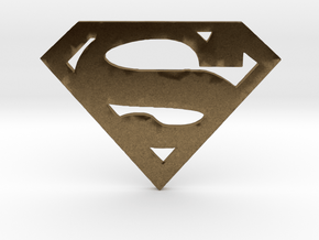 Superman Logo Cardholder (Customizable) in Natural Bronze