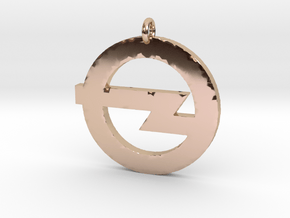 Foo Fighters Logo Pendant 1 (Customizable) in 14k Rose Gold Plated Brass