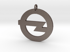 Foo Fighters Logo Pendant 1 (Customizable) in Polished Bronzed Silver Steel