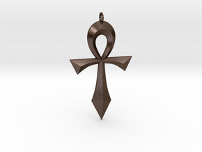 Toschlog Special Swept Ankh in Polished Bronze Steel