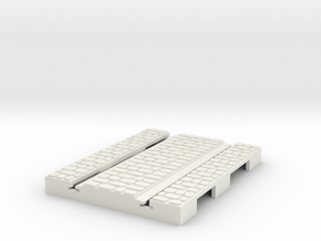 P-165stw-short-straight-tram-track-100-w-3a OO in White Natural Versatile Plastic