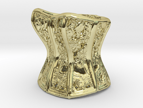 Filigree Victorian Damask Corset, c. 1860-68 in 18k Gold