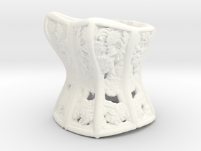 Filigree Victorian Damask Corset, c. 1860-68 in White Processed Versatile Plastic