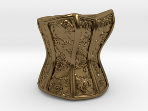 Victorian Damask Corset, c. 1860-68 in Polished Bronze