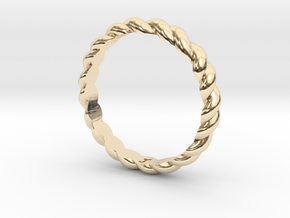 Womans Rope Ring Size 6 in 14K Yellow Gold