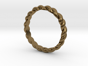 Womans Rope Ring Size 6 in Polished Bronze