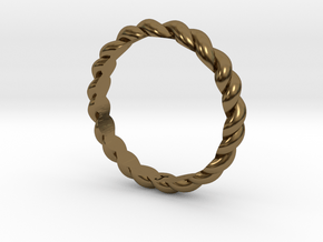 Womans Rope Ring Size 5 in Polished Bronze
