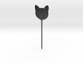 Cat Hair Pin in Polished and Bronzed Black Steel