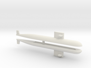 PLA[N] 093 Submarine x2, 1/2400 in White Natural Versatile Plastic