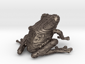 FrogPrint2 in Polished Bronzed Silver Steel