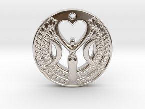 Triple Moon Goddess in Rhodium Plated Brass