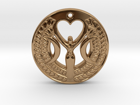 Triple Moon Goddess in Polished Brass