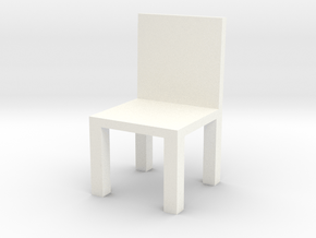 Chair #1 with engrave option in White Processed Versatile Plastic