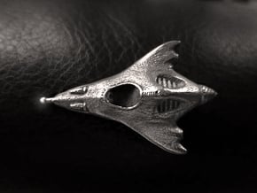 Mini Spaceship Pendant in Polished Bronzed Silver Steel
