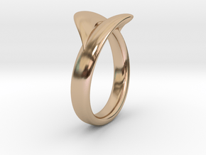 Infinity Ring in 14k Rose Gold Plated Brass