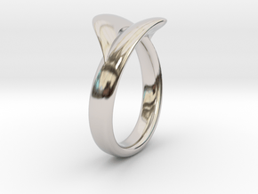 Infinity Ring in Rhodium Plated Brass