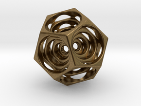 Turning Dodecahedron in Natural Bronze