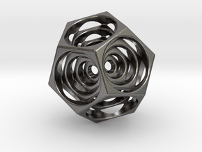 Turning Dodecahedron in Polished Nickel Steel
