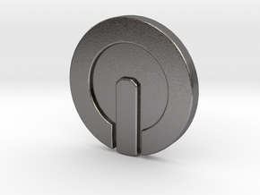 Onslaught token for Slaughterball in Polished Nickel Steel