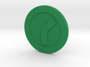 Round tracker for Slaughterball in Green Processed Versatile Plastic