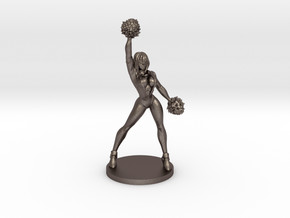 Cheerleader #1 for Slaughterball in Polished Bronzed Silver Steel