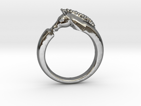 Horse Ring in Fine Detail Polished Silver
