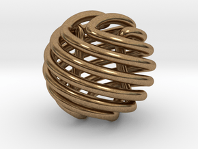 Figure-8 knot sphere in Natural Brass