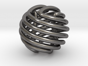 Figure-8 knot sphere in Polished Nickel Steel