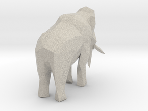 Low-poly Woolly Mammoth in Natural Sandstone