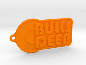 Bulls Deep - Team Keychain in Orange Processed Versatile Plastic