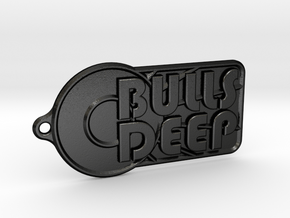 Bulls Deep - Team Keychain in Matte Black Steel
