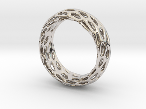 Trous Ring S9 in Rhodium Plated Brass