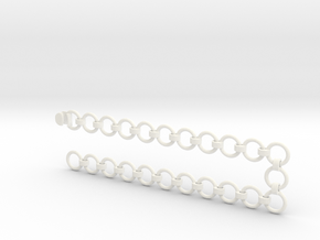 2x10 mm Chain with Coupler in White Processed Versatile Plastic
