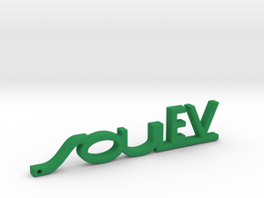Kia Soul EV Keychain in Green Processed Versatile Plastic