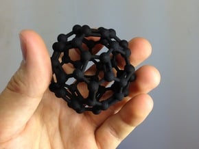 C60 molecule BIG in Black Natural Versatile Plastic
