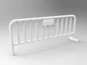 Barrier 01 (portable fence). Scale HO (1:87) in White Natural Versatile Plastic