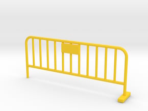 Barrier 01 (portable fence). Scale 1:24 in Yellow Processed Versatile Plastic