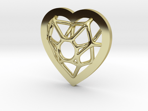Heart pendant in 18k Gold Plated Brass
