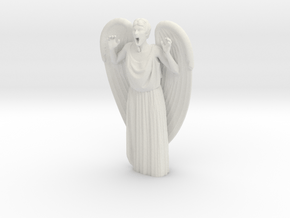 Weeping Angel Attacking in White Natural Versatile Plastic