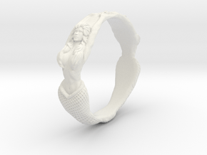 The Lady from the Sea bangle  in White Natural Versatile Plastic