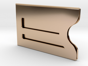 Customizable Bank / Credit / Card Case in 14k Rose Gold Plated Brass