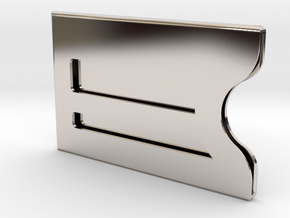 Customizable Bank / Credit / Card Case in Rhodium Plated Brass