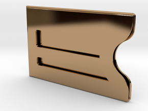 Customizable Bank / Credit / Card Case in Polished Brass