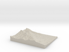 Model of Las Trampas Ridge in Natural Sandstone