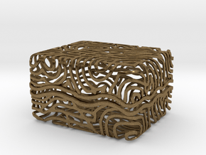 Abstract Keepsake Box in Natural Bronze